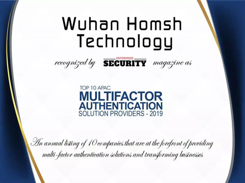 Homsh was rated as Top 10 Multi-Factor Authentication Solution Providers – 2019